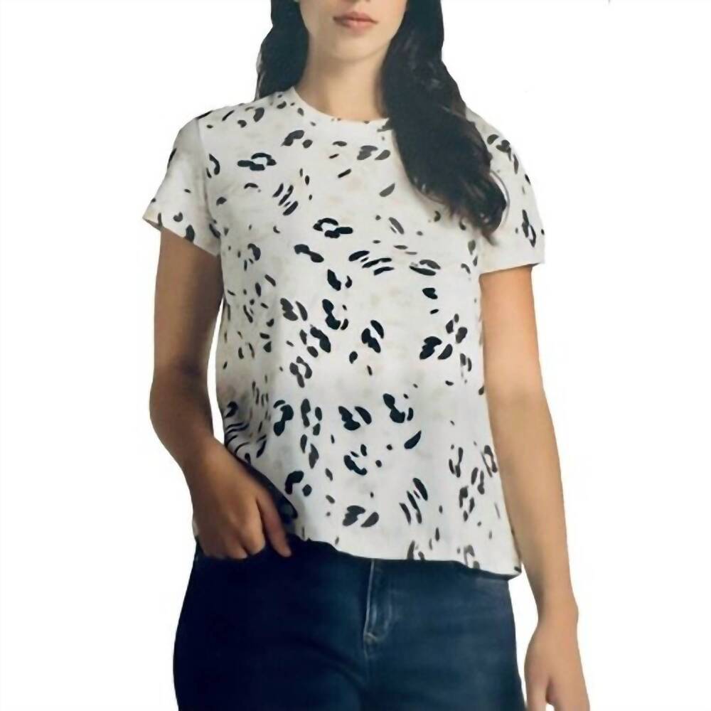 NEW ECOTHREADS short sleeve t-shirt in black/coconut milk